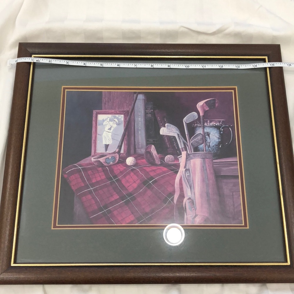 Golf man cave picture and frame